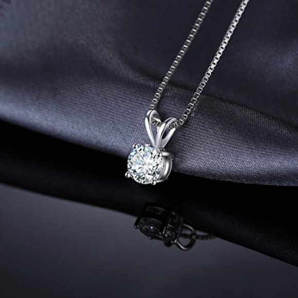 1ct Simulated Diamond CZ Stud Pendant - Picture 3 of 6
